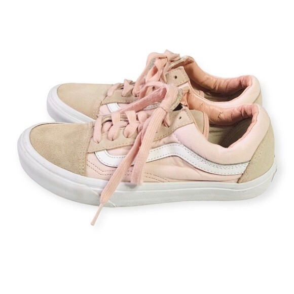 Vans Old Skool Classic Sneakers In Pink Evening Sand & True White - Picture 1 of 7